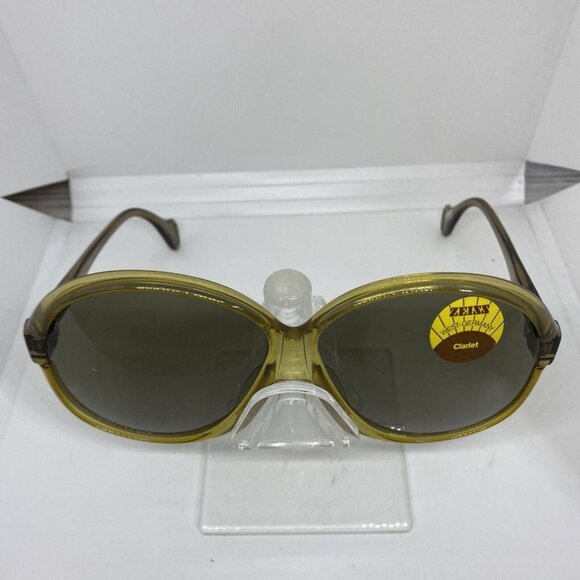Vintage Zeiss MH Sunglasses Oversized 217 AC9 8073 Oval Yellow Frame 61-11-125 - Picture 2 of 9
